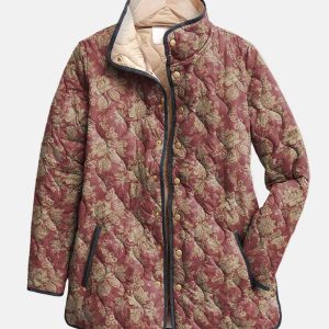 Corinne Retro-Jacke mit Blumenmuster – Vintage-inspirierter Charme