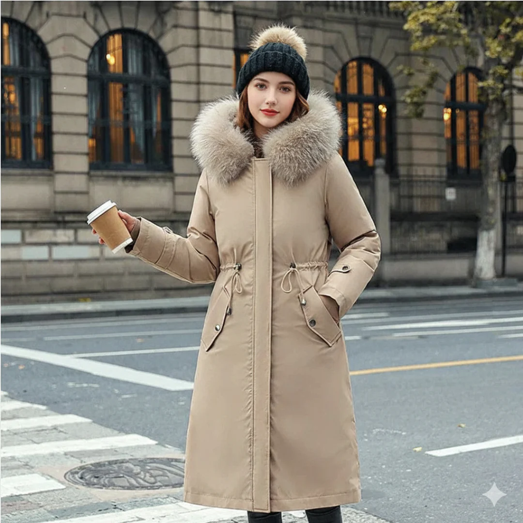 Fionna Damen-Winterjacke mit Kapuze und plüschigem Fellkragen - Bild 2