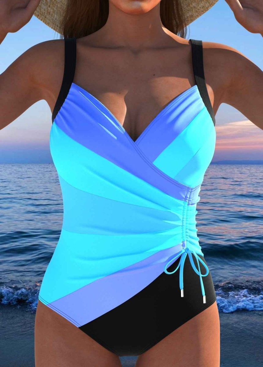 Surplice-Badeanzug mit buntem Muster - Bild 4