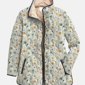 Nola gequiltete Jacke mit Blumenprint