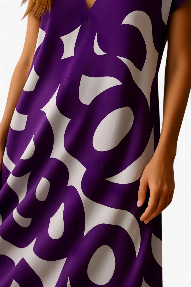 Schickes Damen V-Ausschnitt Maxikleid mit Eleganter Silhouette - Bild 8