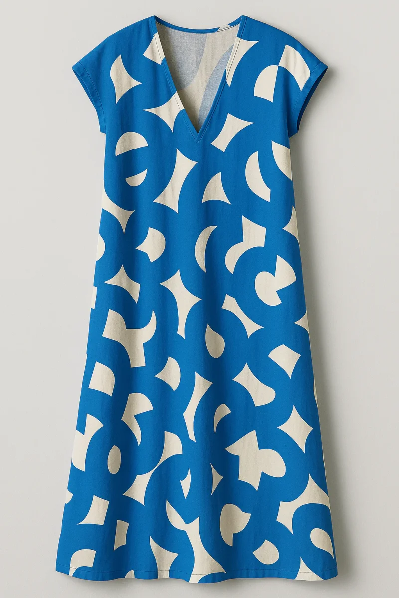 Schickes Damen V-Ausschnitt Maxikleid mit Eleganter Silhouette - Bild 4