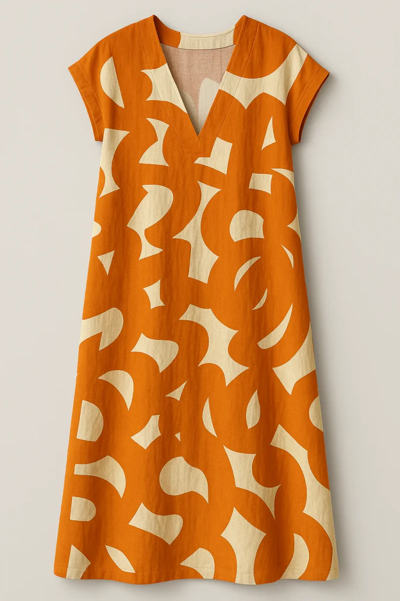 Schickes Damen V-Ausschnitt Maxikleid mit Eleganter Silhouette - Bild 6