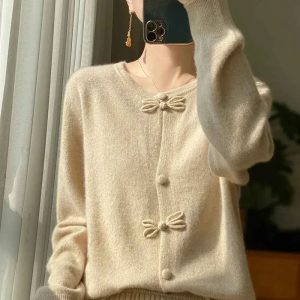 Eleganter Cardigan mit Schleifen-Detail Damen