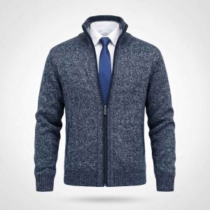 Owen Einfarbiges Strickcardigan mit Stehkragen Damen